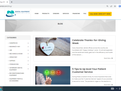 DES dental blog page